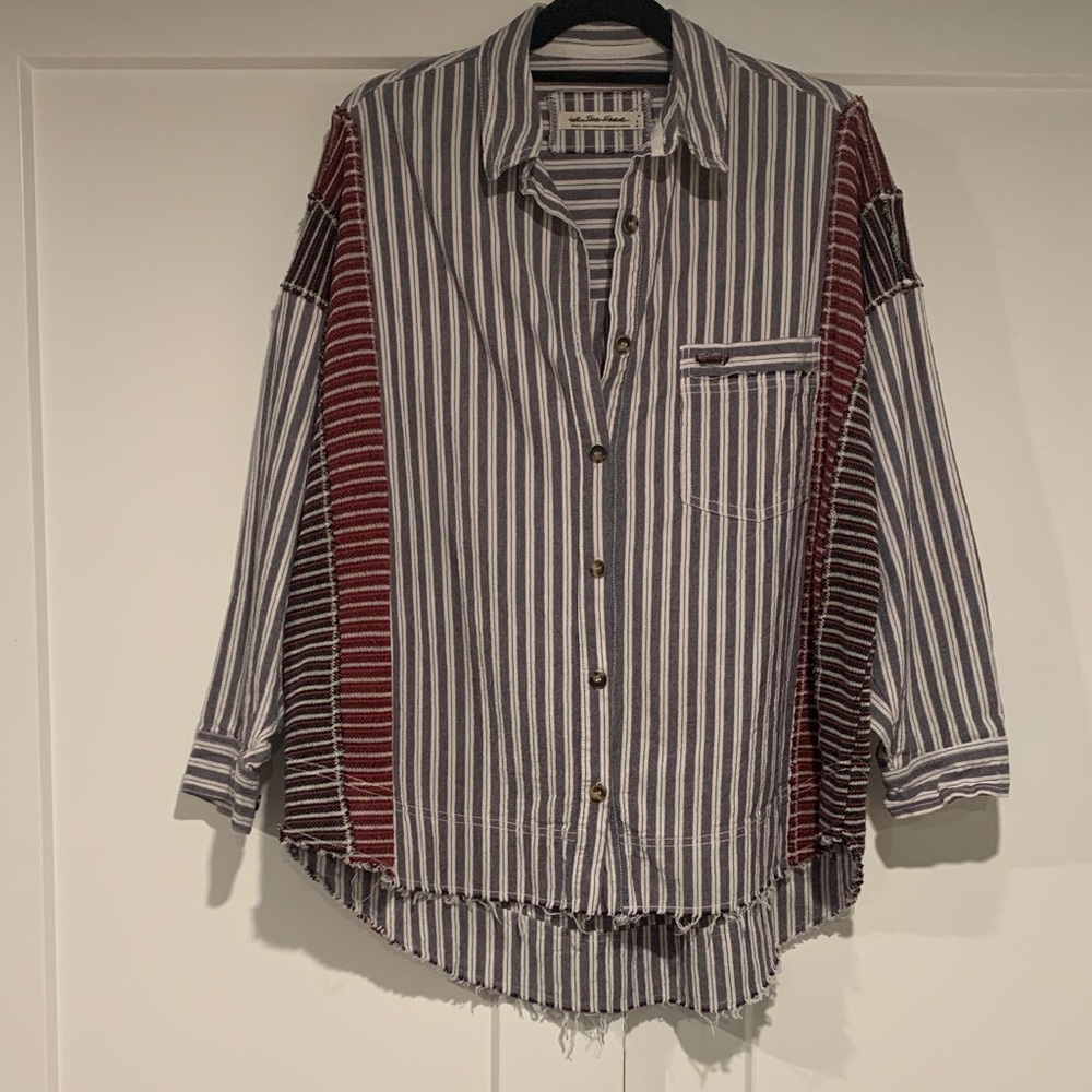 We The Free by Free People Oversized Stripes Top
